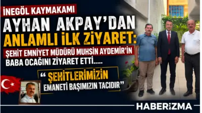 İnegöl’deki görevine hızlı ve anlamlı bir dokunuşla başlayan yeni Kaymakam