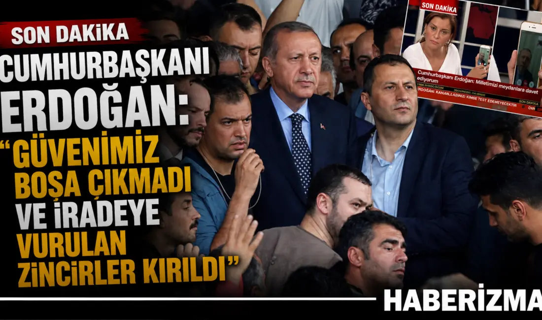 Cumhurbaşkanı Recep Tayyip Erdoğan, 15 Temmuz Demokrasi ve Milli Birlik