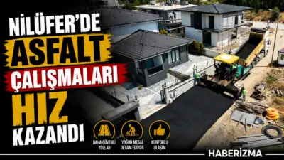 Nilüfer Belediyesi ekipleri; yol yapım, asfaltlama ve yeni yol açma
