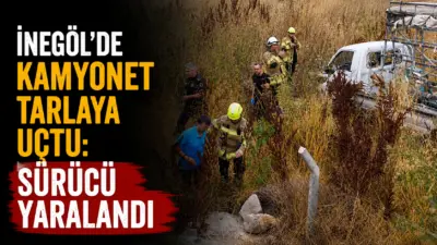 Bursa’nın İnegöl ilçesinde meydana gelen tek taraflı trafik kazasında kontrolden