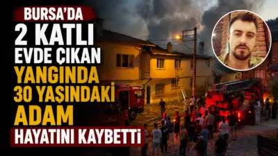 Bursa’nın İsmetiye Mahallesi’nde 2 katlı bir evde çıkan yangın faciayla