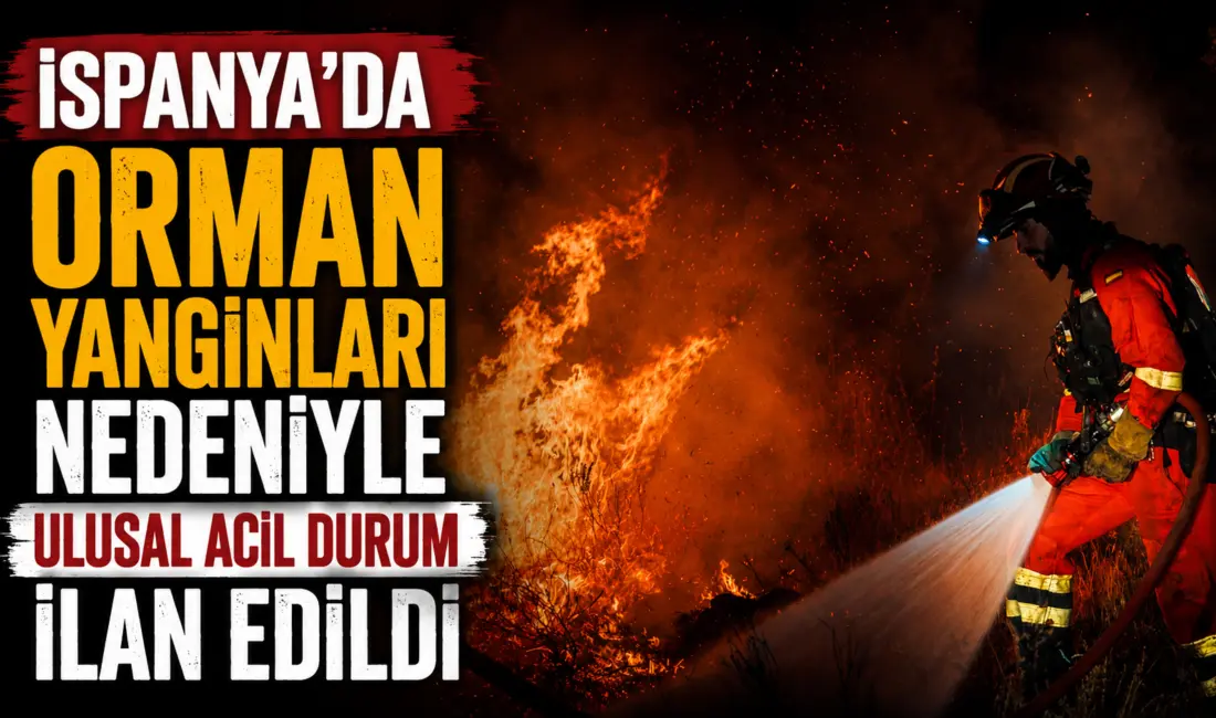 İspanya’da devam eden orman yangınlarının yerleşim yerlerini tehdit etmesi nedeniyle