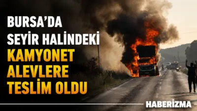 Bursa’nın Orhangazi ilçesinde seyir halindeki kamyonet alevlere teslim oldu. İtfaiye