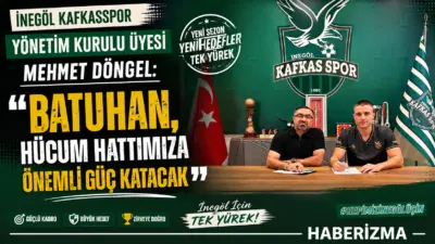 İnegöl Kafkasspor Yönetim Kurulu Üyesi Mehmet Döngel, 2001 doğumlu forvet