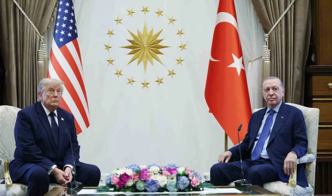 ABD Başkanı Donald Trump, Cumhurbaşkanı Recep Tayyip Erdoğan ile Cumhurbaşkanlığı