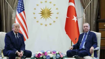 ABD Başkanı Donald Trump, Cumhurbaşkanı Recep Tayyip Erdoğan ile Cumhurbaşkanlığı