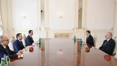 Adalet Bakanı Akın Gürlek, Azerbaycan Cumhurbaşkanı İlham Aliyev tarafından kabul