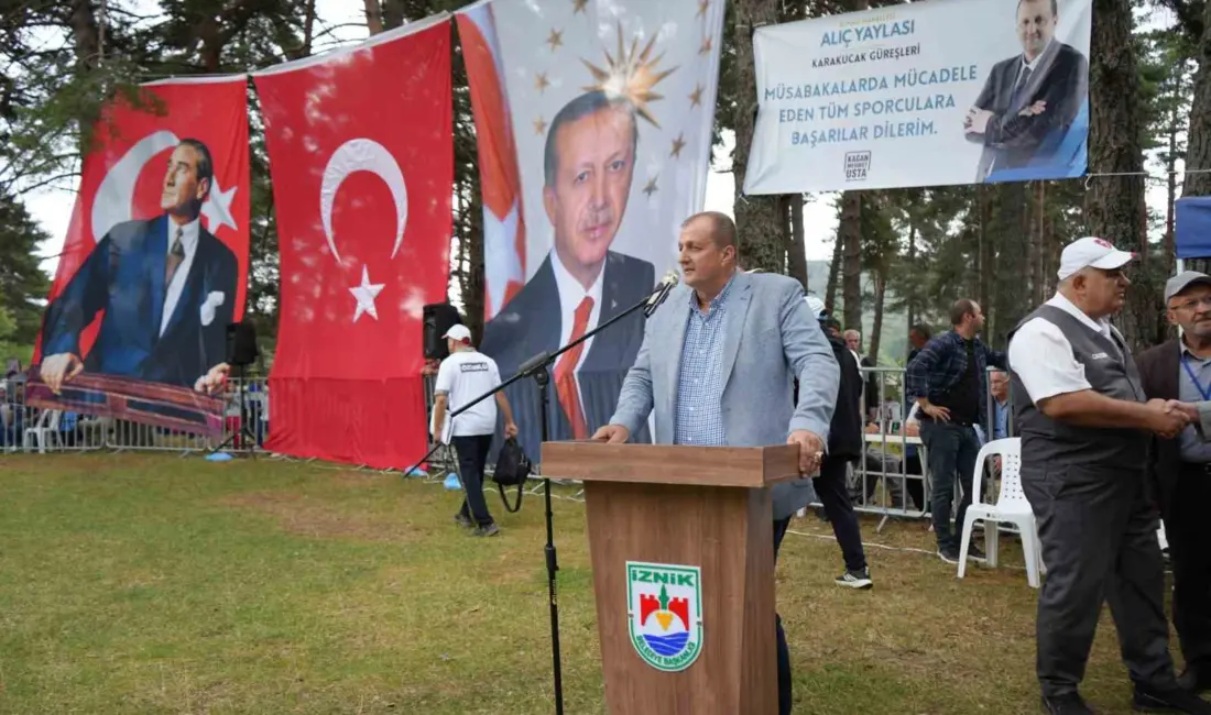 İznik, Elmalı Mahallesi Alıç Yaylası Karakucak Güreşleri muhteşem bir katılım