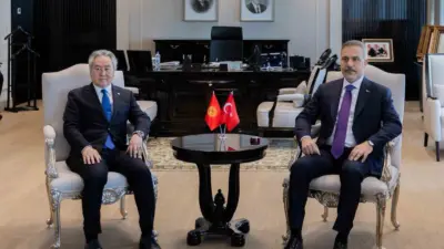 Dışişleri Bakanı Hakan Fidan, Kırgızistan Dışişleri Bakanı Ceenbek Kulubayev ile