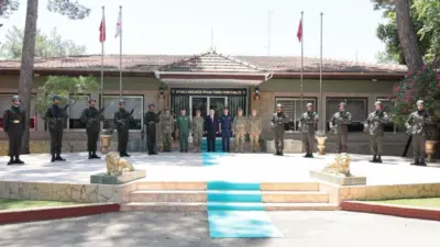 Milli Savunma Bakanı Yaşar Güler ve beraberindeki TSK Komuta Kademesi,