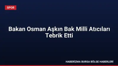 Bakan Osman Aşkın Bak, İtalya'da düzenlenen ISSF Plak Atışları Dünya