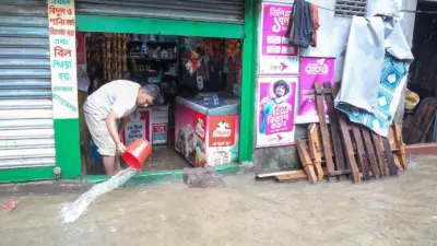 Bangladeş’te meydana gelen şiddetli muson yağışlarının neden olduğu sel ve