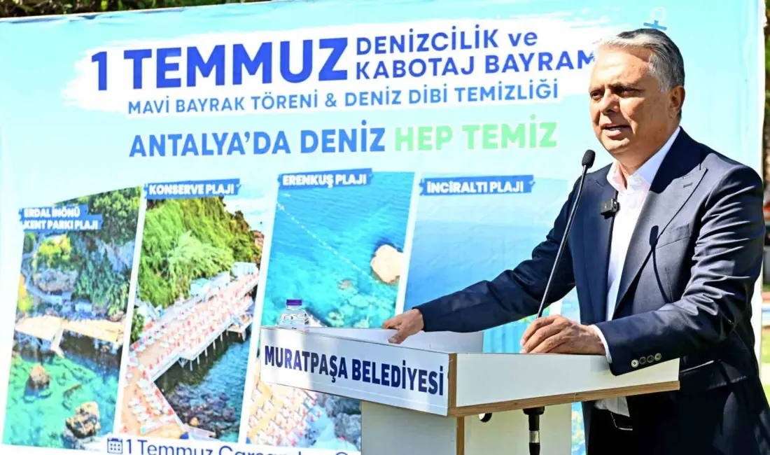 Antalya Muratpaşa Belediye Başkanı Ümit Uysal, belediyenin falez plajlarında düzenlenen