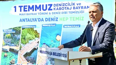 Antalya Muratpaşa Belediye Başkanı Ümit Uysal, belediyenin falez plajlarında düzenlenen