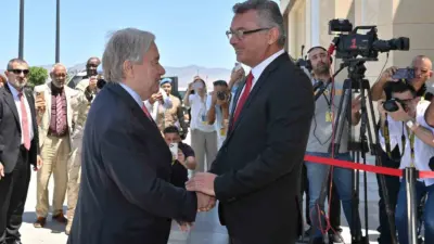 KKTC Cumhurbaşkanı Tufan Erhürman ve Birleşmiş Milletler (BM) Genel Sekreteri
