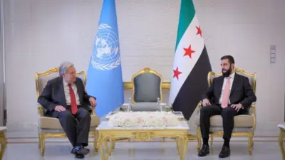 Birleşmiş Milletler (BM) Genel Sekreteri Antonio Guterres, Şam’da Suriye Devlet
