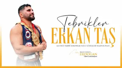 Cumhurbaşkanı Recep Tayyip Erdoğan, 665’inci Kırkpınar Yağlı Güreşleri’nde başpehlivanlık kemerini