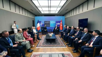 Cumhurbaşkanı Recep Tayyip Erdoğan, NATO Liderler Zirvesi kapsamında Fransa Cumhurbaşkanı