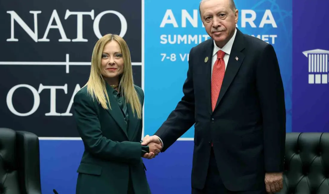 Cumhurbaşkanı Recep Tayyip Erdoğan, İtalya Başbakanı Giorgia Meloni ile bir