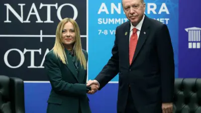 Cumhurbaşkanı Recep Tayyip Erdoğan, İtalya Başbakanı Giorgia Meloni ile bir