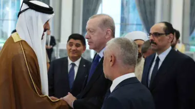 Cumhurbaşkanı Recep Tayyip Erdoğan, eski Katar Emiri Şeyh Hamad bin