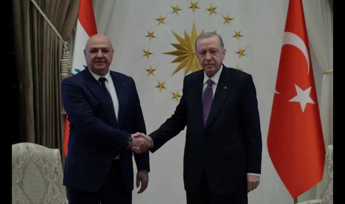 Cumhurbaşkanı Erdoğan, Ankara'da ağırladığı Lübnan Cumhurbaşkanı Joseph Avn ile bir