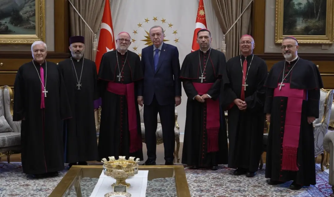 Cumhurbaşkanı Recep Tayyip Erdoğan, Türkiye Katolik Episkoposlar heyetini kabul etti.