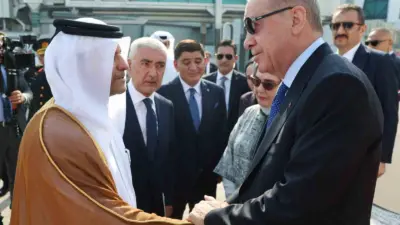 Cumhurbaşkanı Recep Tayyip Erdoğan, eski Katar Emiri Şeyh Hamad bin