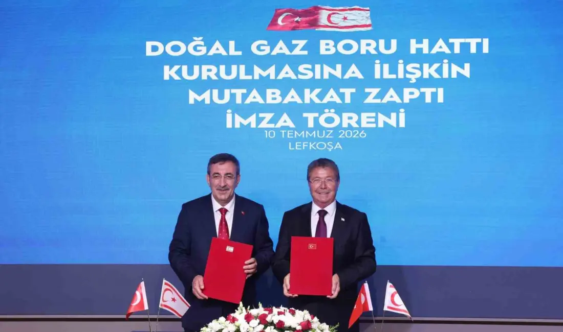 Cumhurbaşkanı Yardımcısı Cevdet Yılmaz, Türkiye-KKTC arasında düzenlenen KKTC’ye Doğal Gaz