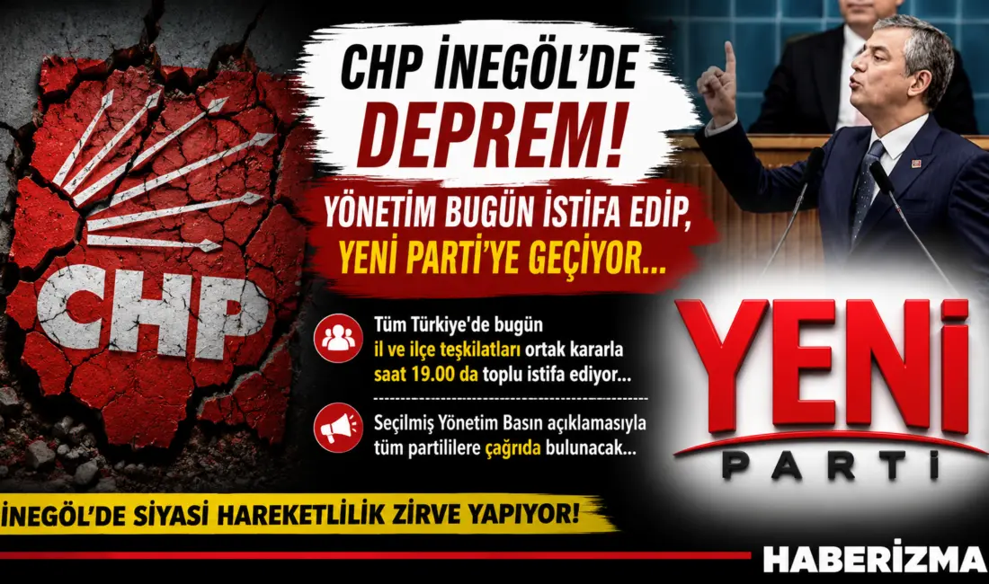 Cumhuriyet Halk Partisi (CHP) İnegöl İlçe Yönetimi, yaptıkları son dakika