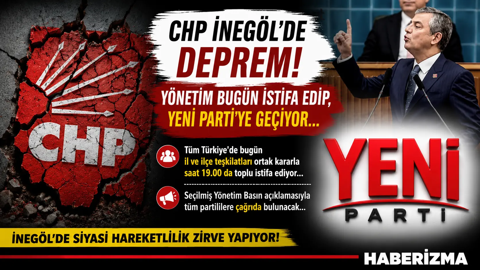 Cumhuriyet Halk Partisi (CHP) İnegöl İlçe Yönetimi, yaptıkları son dakika