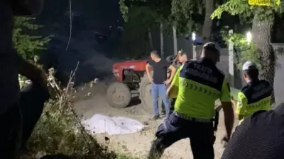 Bursa’nın İnegöl ilçesinde kontrolden çıkan traktörün devrildiği kazada 75 yaşındaki