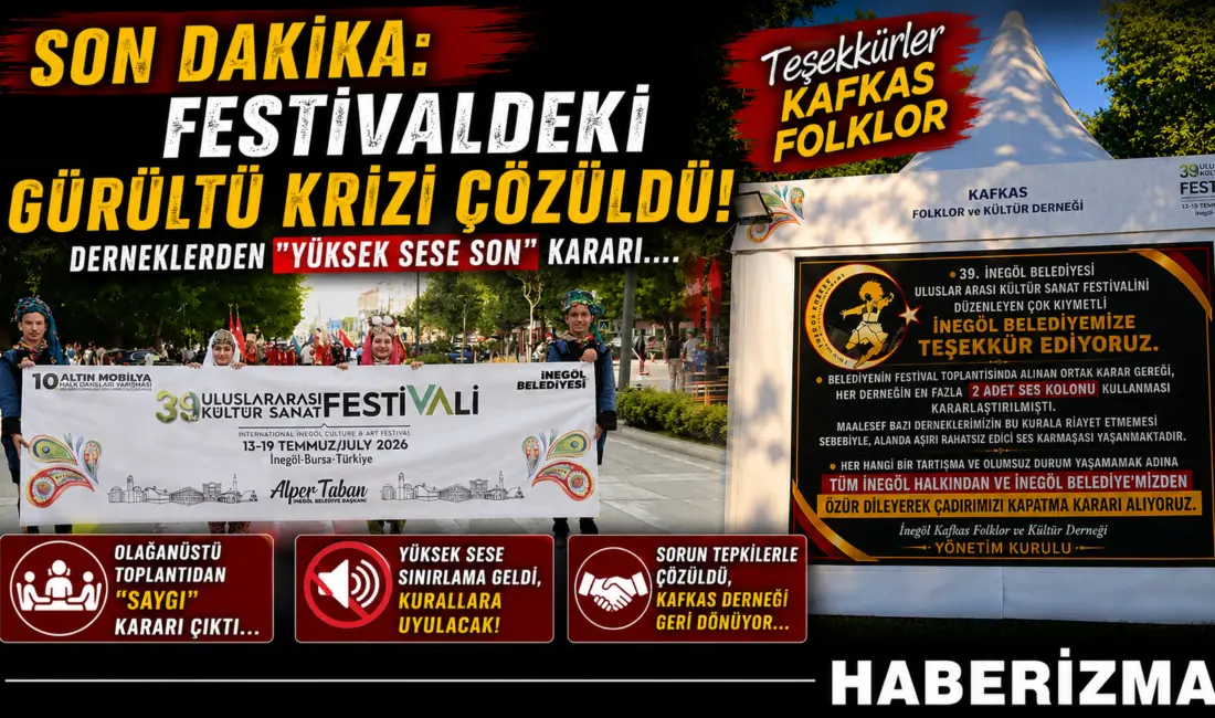 39. İnegöl Belediyesi Uluslararası Kültür Sanat Festivali’nde dernekler çadırı bölgesinde