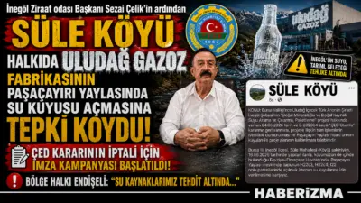 İnegöl Ziraat Odası Başkanı Sezai Çelik'e basın açıklamasının ardından bölgeden