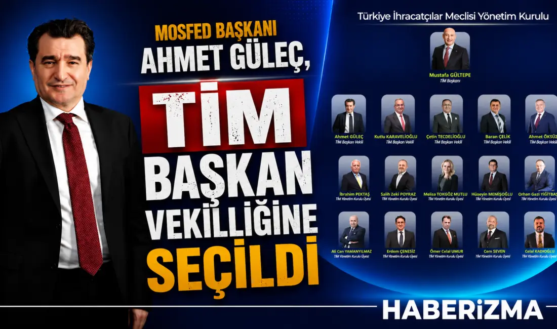 Mobilya Dernekleri Federasyonu (MOSFED) Başkanı Ahmet Güleç, Türkiye İhracatçılar Meclisi