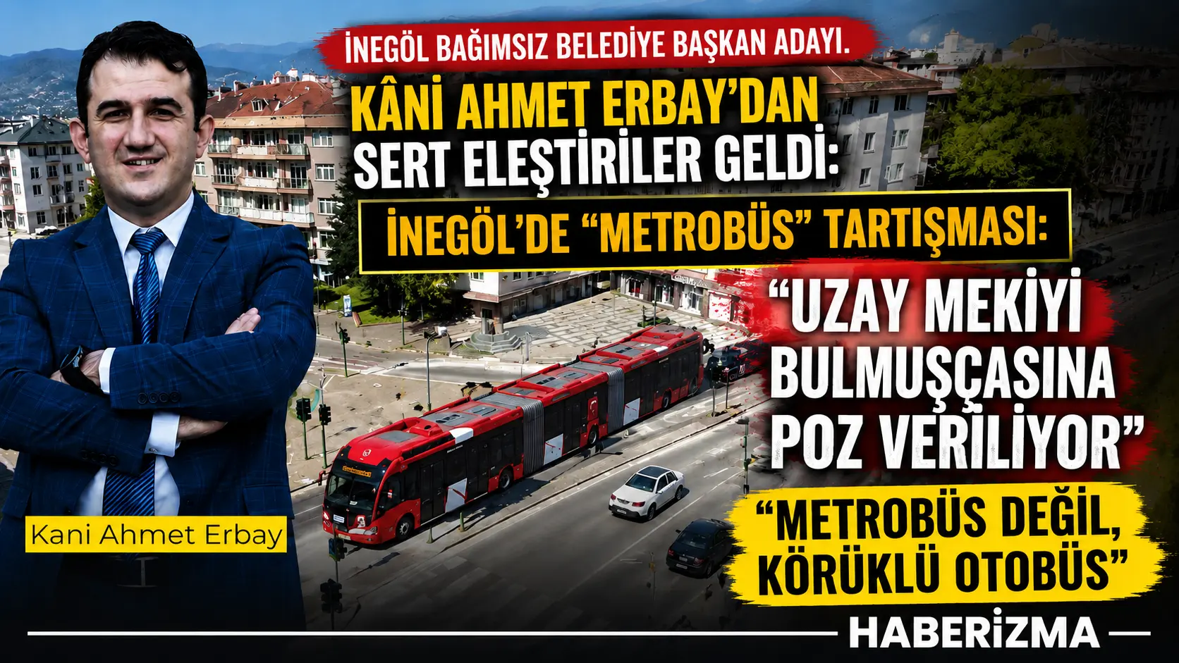 İnegöl'de "Metrobüs" Tartışması: "Uzay Mekiyi Bulmuşçasına Poz Veriliyor"