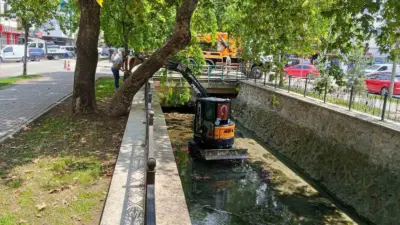Gemlik ilçe merkezinden geçen Çarşı Deresi’nde temizlik çalışmaları başladı. Bursa