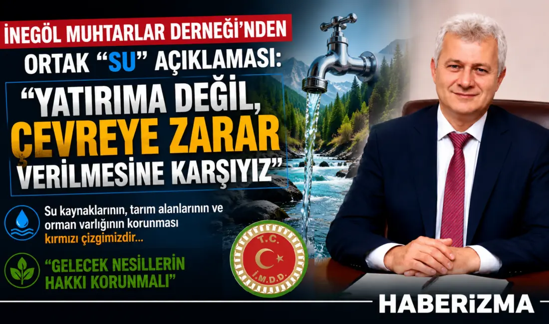 İnegöl Muhtarlar Derneği, ilçedeki 6 mahalleyi kapsayan doğal mineralli su