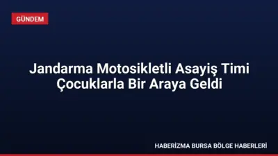 Jandarma Genel Komutanlığına bağlı Motosikletli Asayiş Timi, devriye sırasında çocukların
