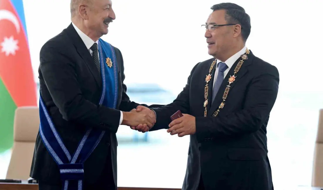 Kırgızistan Cumhurbaşkanı Sadır Caparov, Azerbaycan Cumhurbaşkanı İlham Aliyev’e birinci derece