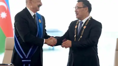 Kırgızistan Cumhurbaşkanı Sadır Caparov, Azerbaycan Cumhurbaşkanı İlham Aliyev’e birinci derece