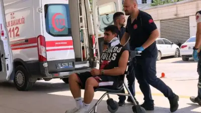 Bursa’nın İnegöl ilçesinde lastiği patlayan cipin kontrolden çıkarak şarampole uçtuğu