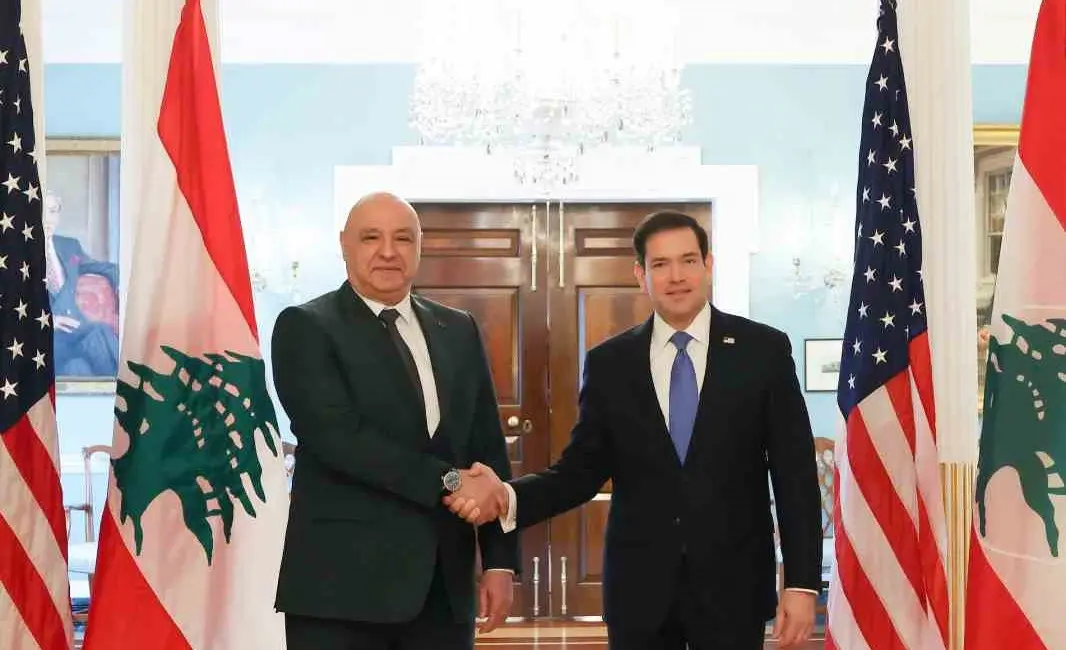 Lübnan Cumhurbaşkanı Joseph Aoun, ABD’nin başkenti Washington DC’de ABD Dışişleri