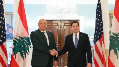 Lübnan Cumhurbaşkanı Joseph Aoun, ABD’nin başkenti Washington DC’de ABD Dışişleri