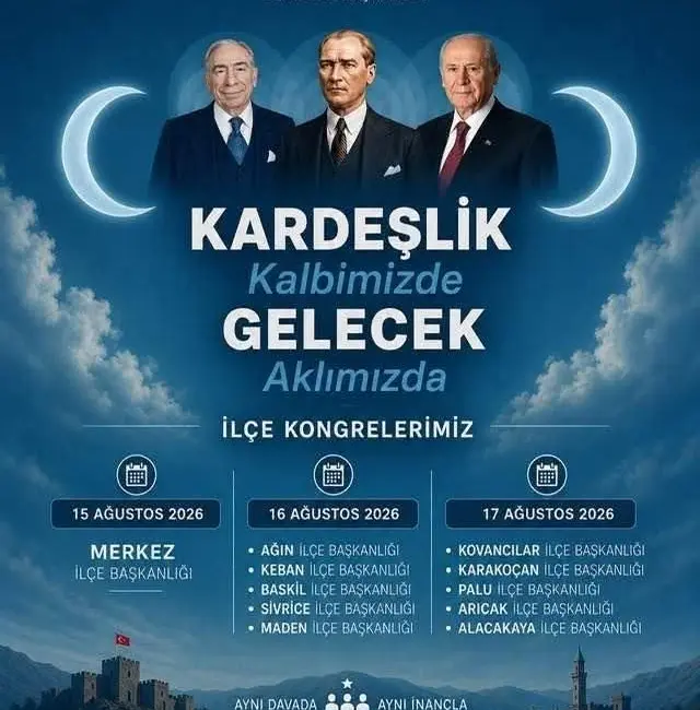 -Milliyetçi Hareket Partisi (MHP) Elazığ İl Başkanlığı, 2026 yılı ilçe