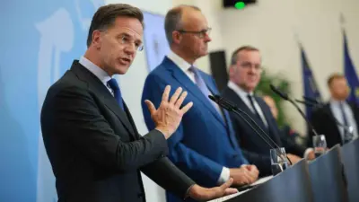 NATO Genel Sekreteri Mark Rutte, Almanya Başbakanı Friedrich Merz ve
