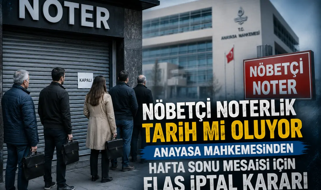 Anayasa Mahkemesi, noterlerin hafta sonu ve resmi tatillerde çalışmasını öngören
