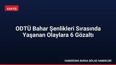 ODTÜ'de düzenlenen Bahar Şenlikleri konseri sırasında yaşanan olaylarla ilgili 6