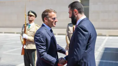 Fransa Cumhurbaşkanı Emmanuel Macron, Şam temasları kapsamında bir araya geldiği