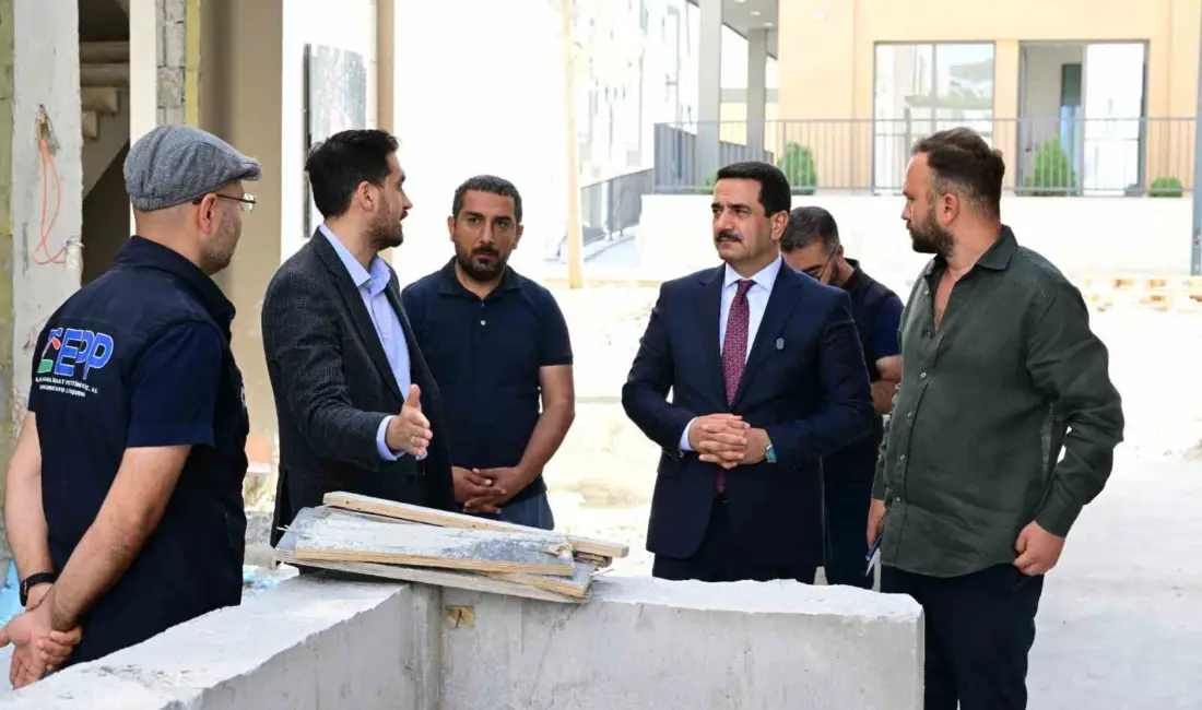 Battalgazi Belediye Başkanı Bayram Taşkın, Bakırcılar Çarşısı’nda devam eden inşaat